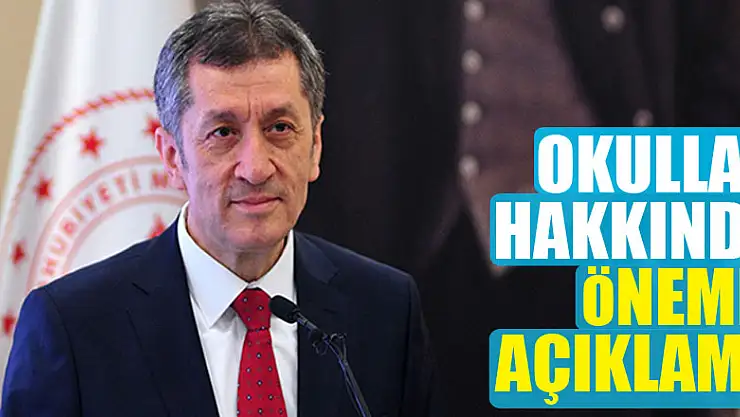 BAKAN SELÇUK'TAN AÇIKLAMA