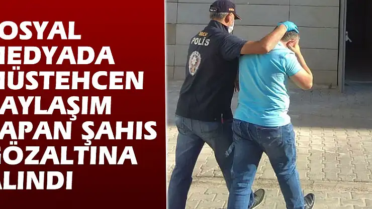 Sosyal medyada müstehcen paylaşım yapan şahıs gözaltına alındı