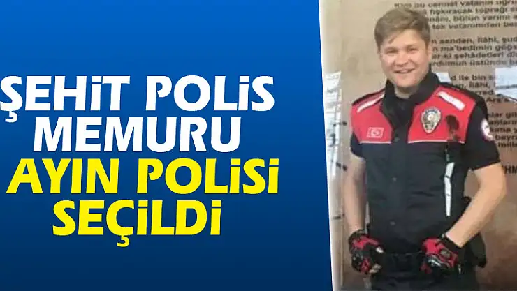 Kazada şehit olan polis memuru ayın polisi seçildi 