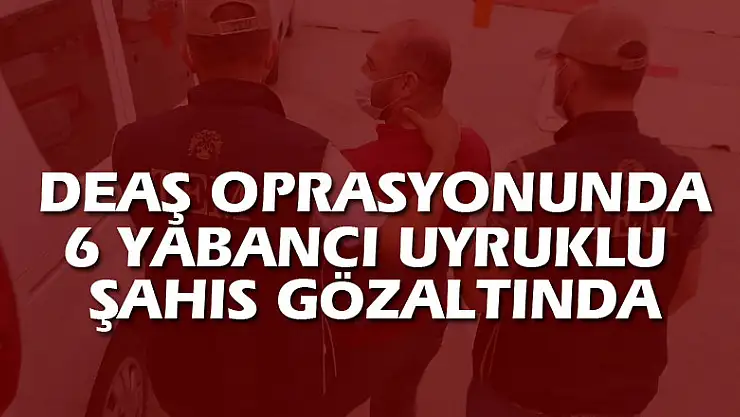 DEAŞ OPRASYONUNDA 6 YABANCI UYRUKLU ŞAHIS GÖZALTINDA