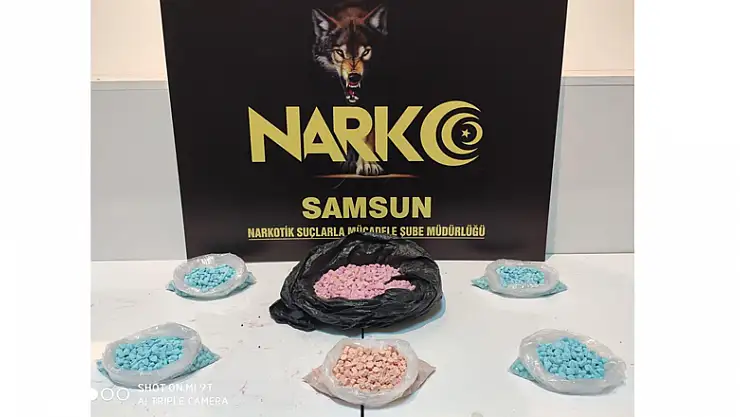 Samsun'da 3 bin 328 uyuşturucu hap ele geçirildi