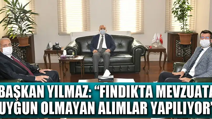 Başkan Yılmaz: 'Fındıkta mevzuata uygun olmayan alımlar yapılıyor'