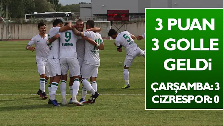 3 puan 3 golle geldi