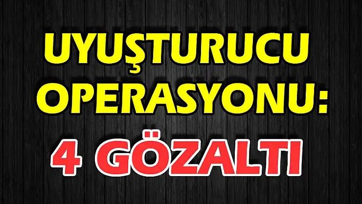 Samsun'da uyuşturucu operasyonu: 4 gözaltı