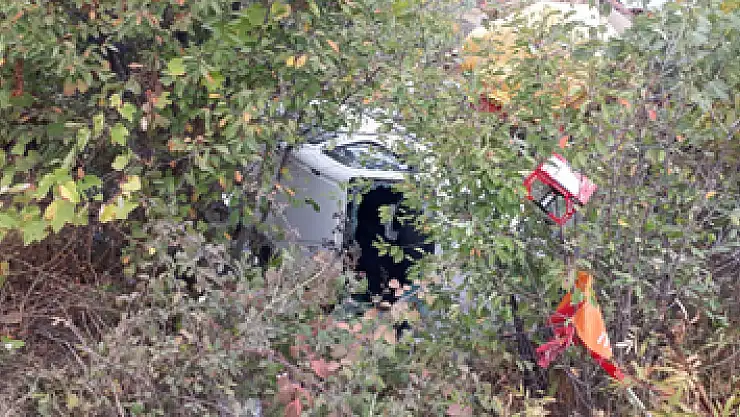 Hafif ticari araç şarampole devrildi: 4 yaralı