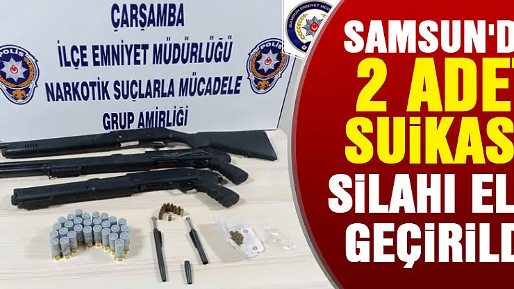 Çarşamba'da 2 adet suikast silahı ele geçirildi