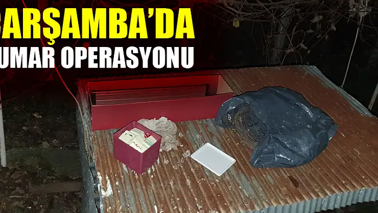 Çarşamba'da Kumar Operasyonu