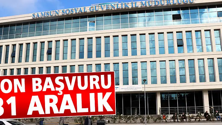 Yapılandırma başvurusu için son başvuru tarihi 31 Aralık