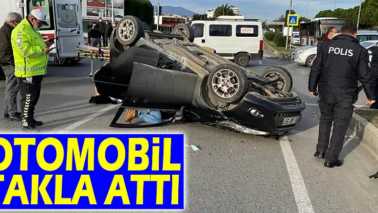 Samsun'da otomobil takla attı: 2 yaralı