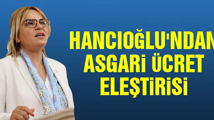 Hancıoğlu'ndan Asgari Ücret eleştirisi!
