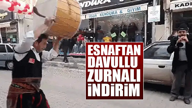 İş yapamayan esnaf davullu-zurnalı 'sokak indirimi' yaptı, vatandaş düğün sandı
