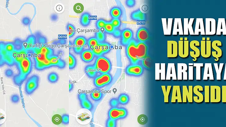 VAKADA DÜŞÜŞ HARİTAYA YANSIDI