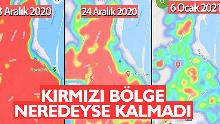 Kırmızı bölge neredeyse kalmadı