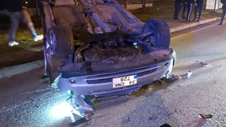 Samsun'da otomobil takla attı: 1 ölü 2 yaralı