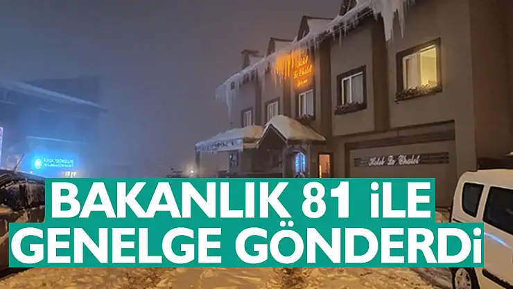 İçişleri Bakanlığı'ndan 81 İl valiliğine kayak otelleri/ tesisleri ile ilgili ek genelge