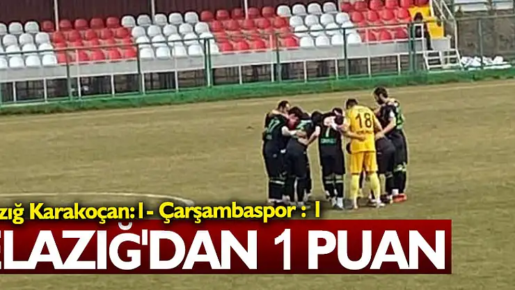 Elazığ Karakoçan: 1 - Çarşambaspor : 1