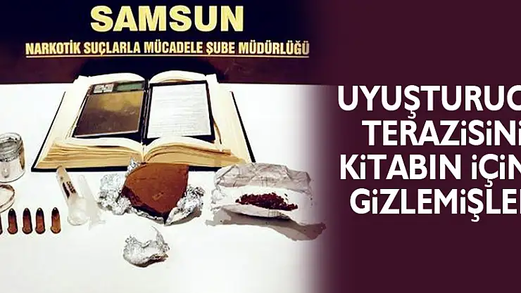 Uyuşturucu terazisini kitabın içine gizlemişler