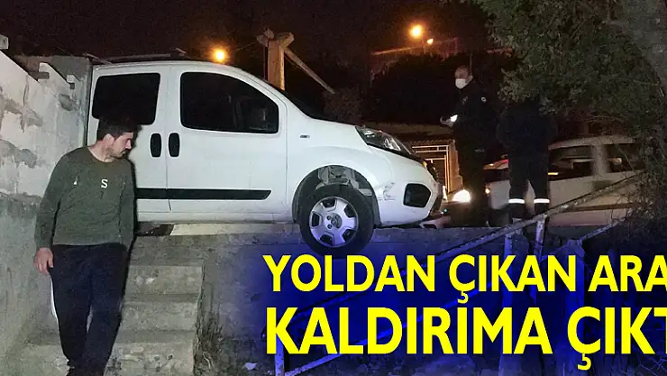 Samsun'da yoldan çıkan araç kaldırıma çıktı: 1 yaralı