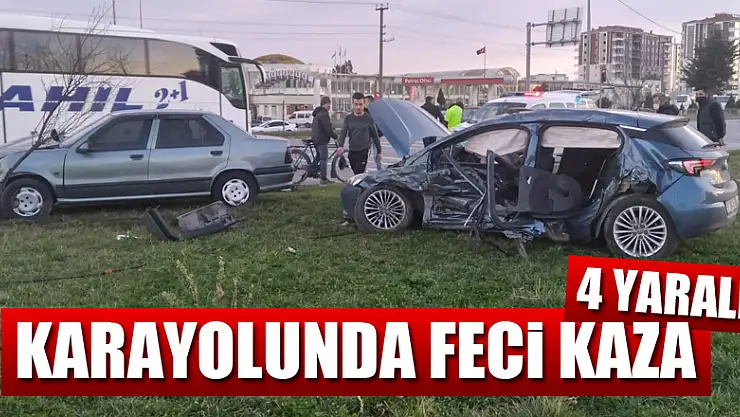 Karayolunda feci kaza: 4 yaralı