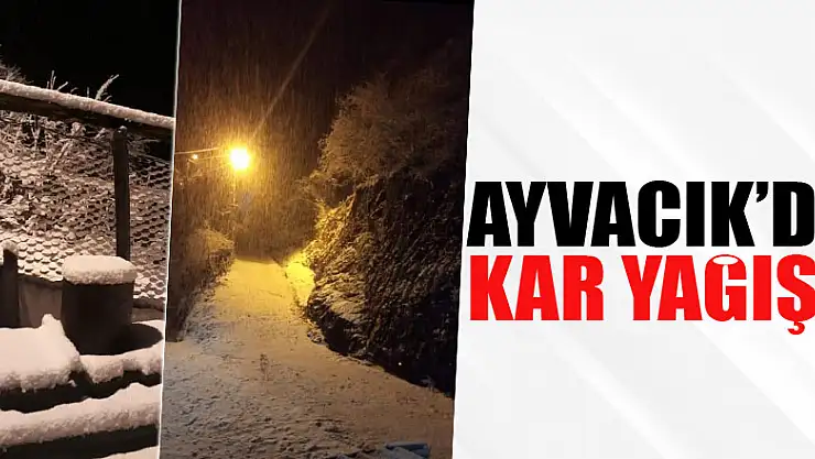 AYVACIK'DA KAR YAĞIŞI