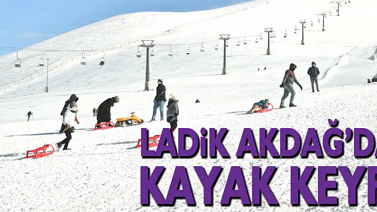 Ladik Akdağ'da kayak keyfi