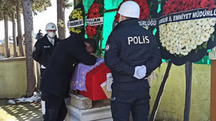 Polis memuru gözyaşları içinde son yolculuğuna uğurlandı