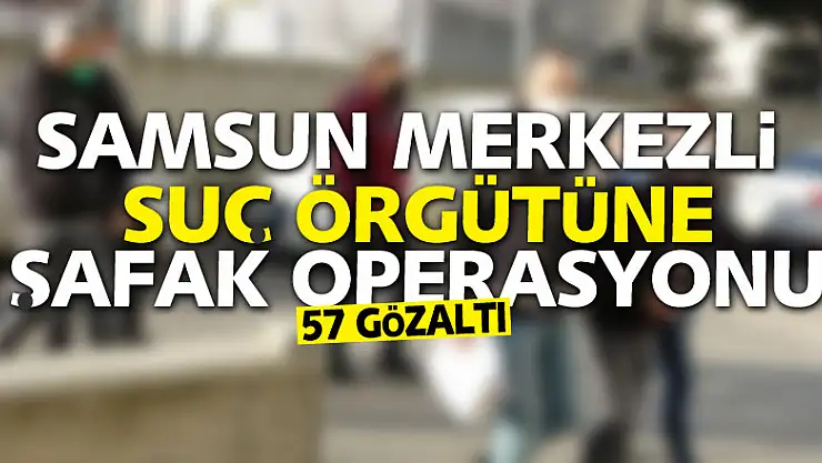 Samsun merkezli suç örgütüne şafak operasyonu