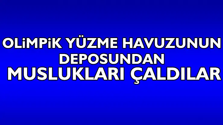 Olimpik yüzme havuzunun deposundan muslukları çaldılar