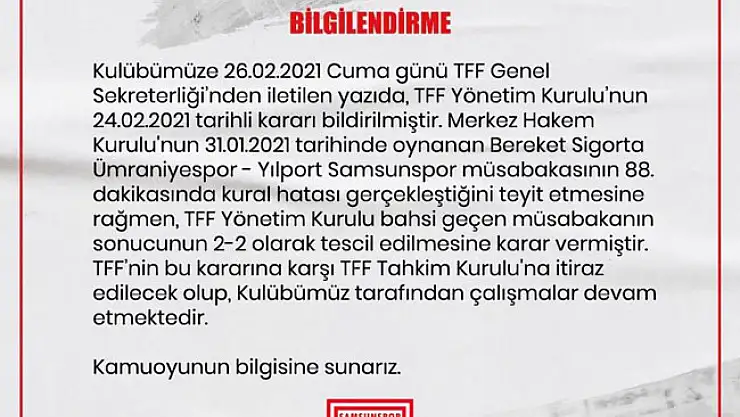 Samsunspor tahkime gidiyor