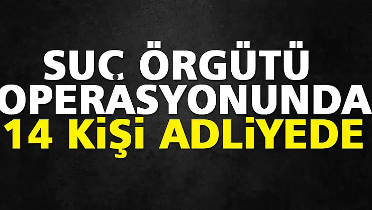 Suç örgütü operasyonundan 14 kişi daha adliyeye sevk edildi