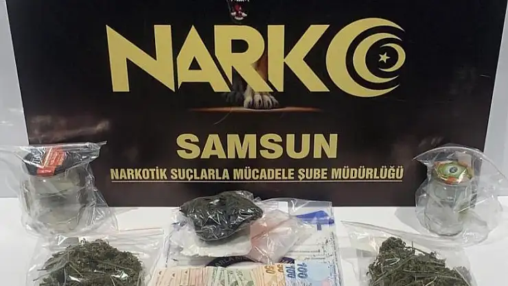 Samsun'da 2 kişi uyuşturucu ticaretinden gözaltında