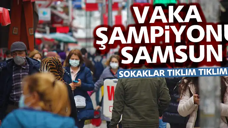 Vaka şampiyonu Samsun'da sokaklarda dikkat çeken kalabalık