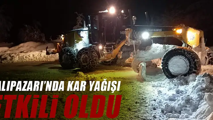 Salıpazarı'nda kar yağışı etkili oldu!