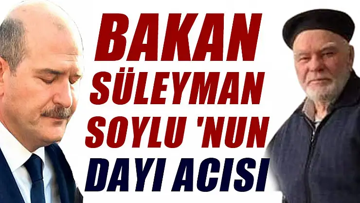 Bakan Süleyman Soylu 'Nun Dayı Acısı