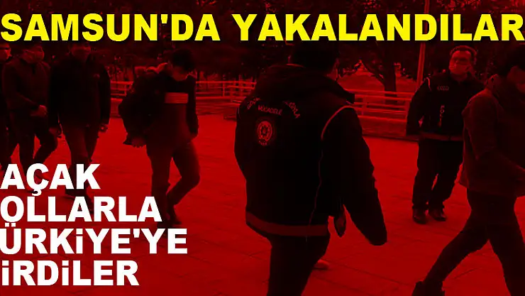 Kaçak yollarla Türkiye'ye giren 12 Afgan Samsun'da yakalandı