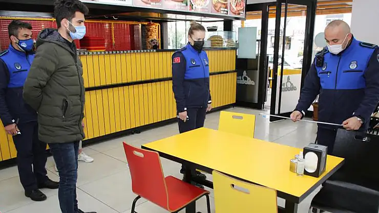 Atakum'ta restoran ve kafelere tedbir denetimi