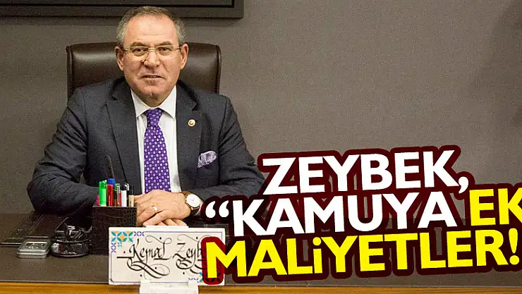 Zeybek, 'Kamuya Ek Maliyetler!'