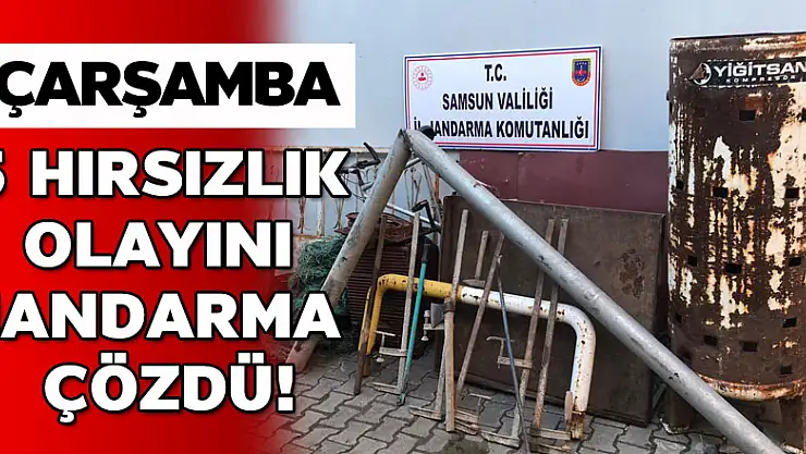 5 Hırsızlık olayını Jandarma çözdü!