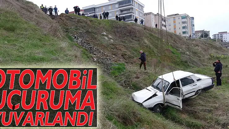 Samsun'da otomobil uçuruma yuvarlandı: 2 yaralı
