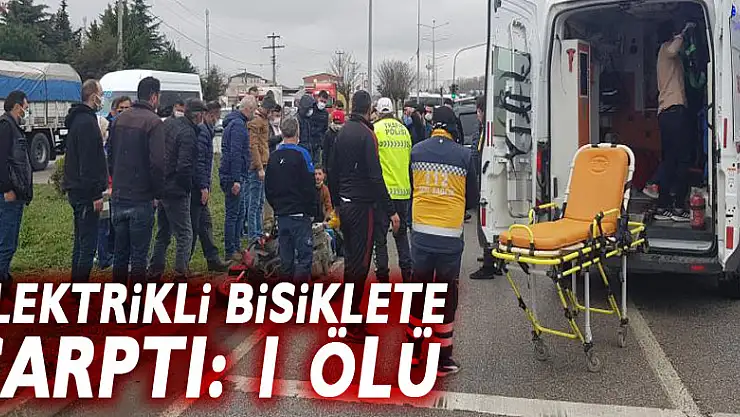 Kamyonet elektrikli bisiklete çarptı: 1 ölü