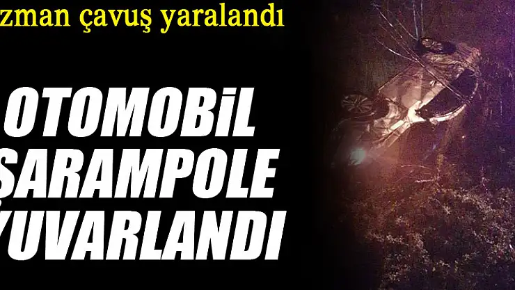 Samsun'da otomobiliyle şarampole yuvarlanan uzman çavuş yaralandı