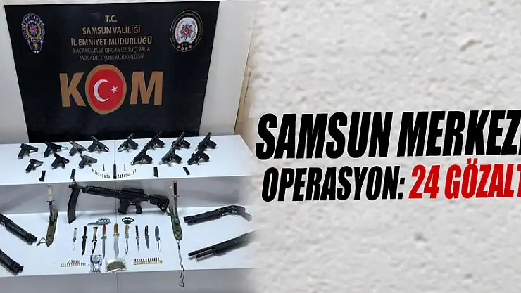 Samsun merkezli suç örgütüne operasyon: 24 gözaltı