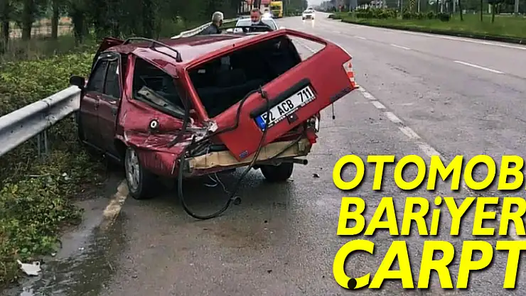 Samsun'da otomobil bariyere çarptı: 2 yaralı
