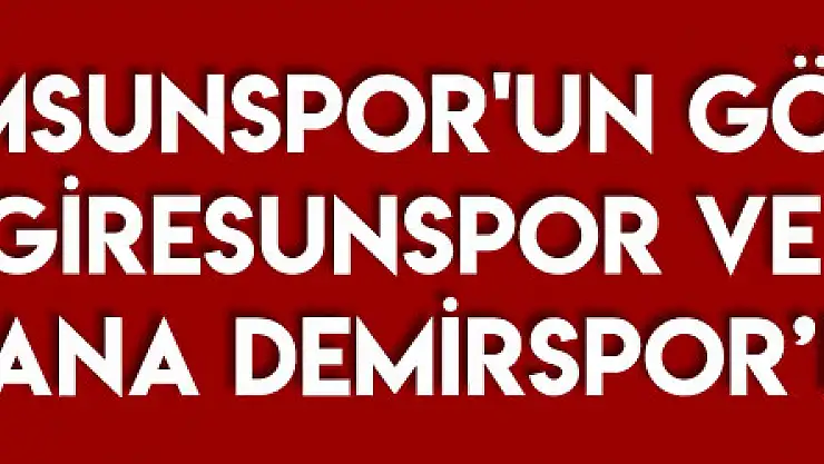 Samsunspor'un gözü Giresunspor ve Adana Demirspor'da