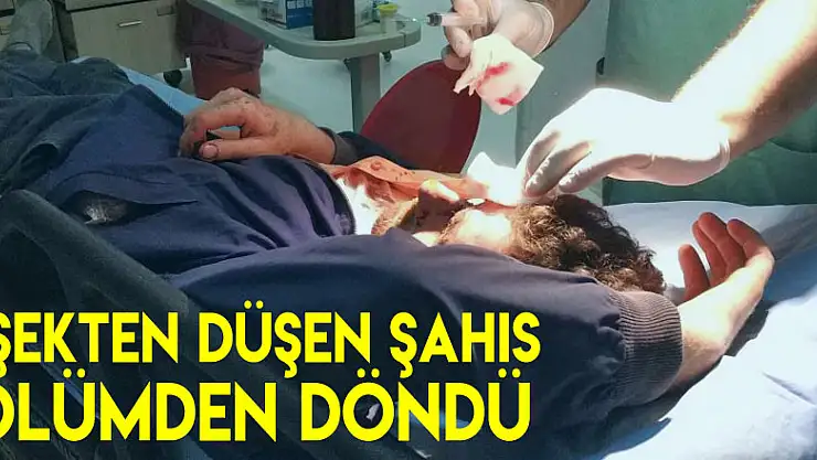 Eşekten düşen şahıs ölümden döndü
