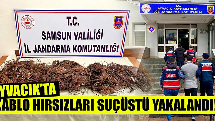 Kablo hırsızları suçüstü yakalandı!