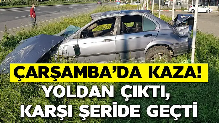 Kontrolden çıkan otomobil karşı şeritteki kamyonete çarptı