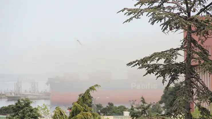 Samsun Limanı toz duman