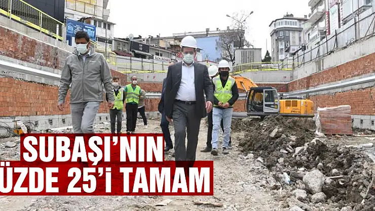 Subaşı'nın yüzde 25'i tamam