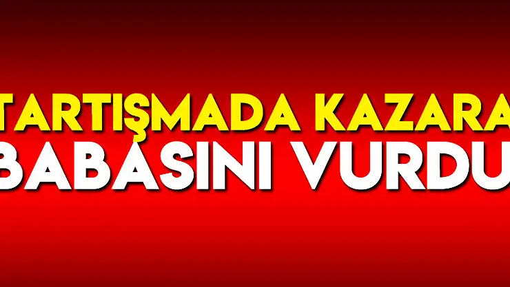 Tartışmada kazara babasını vurdu